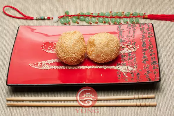 603. Zi Ma Kao (Sesam-Bällchen) 芝⿇球 ⓥ veggie 