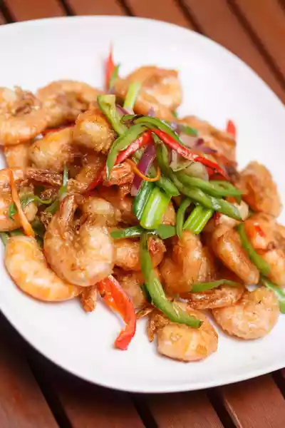 Jiao Yan Garnelen - Salz und Szechuanpfeffer