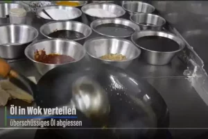 Wok vorbereiten - Reisbandnudeln mit Rindfleisch Rezept - 乾炒牛河食谱 