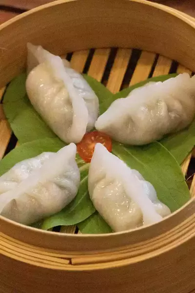 Fan Koh mit Fenchel und Schnittknoblauch 韮菜茴香粉粿