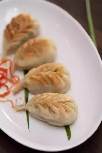Jiaozi mit Schweinefleisch und Schnittknoblauch 豬肉韭菜餃子