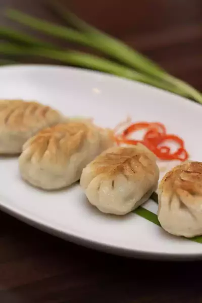 Jiaozi mit Schweinefleisch und Schnittknoblauch 豬肉韭菜餃子