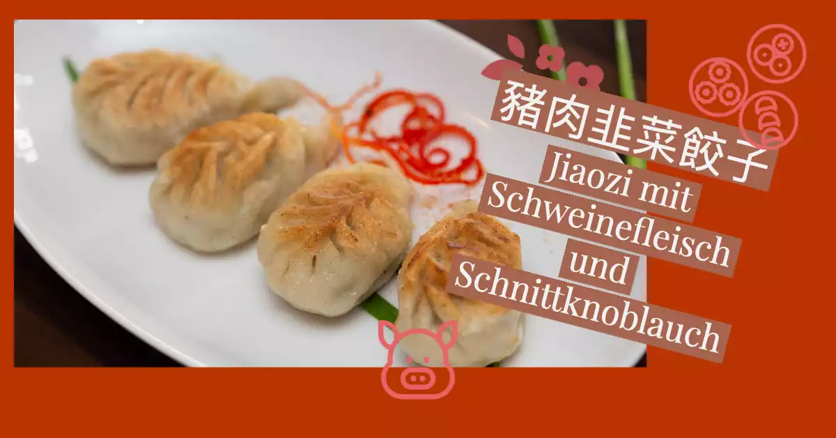 Jiaozi mit Schweinefleisch und Schnittknoblauch 豬肉韭菜餃子