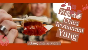 Peking Ente servieren