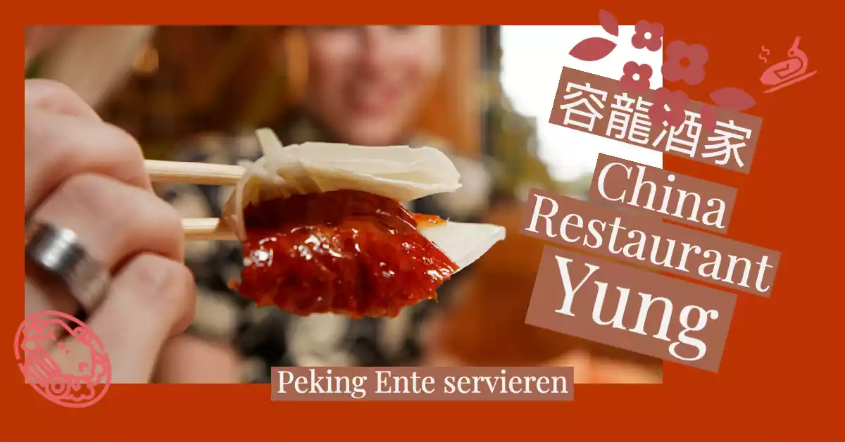 Peking Ente servieren