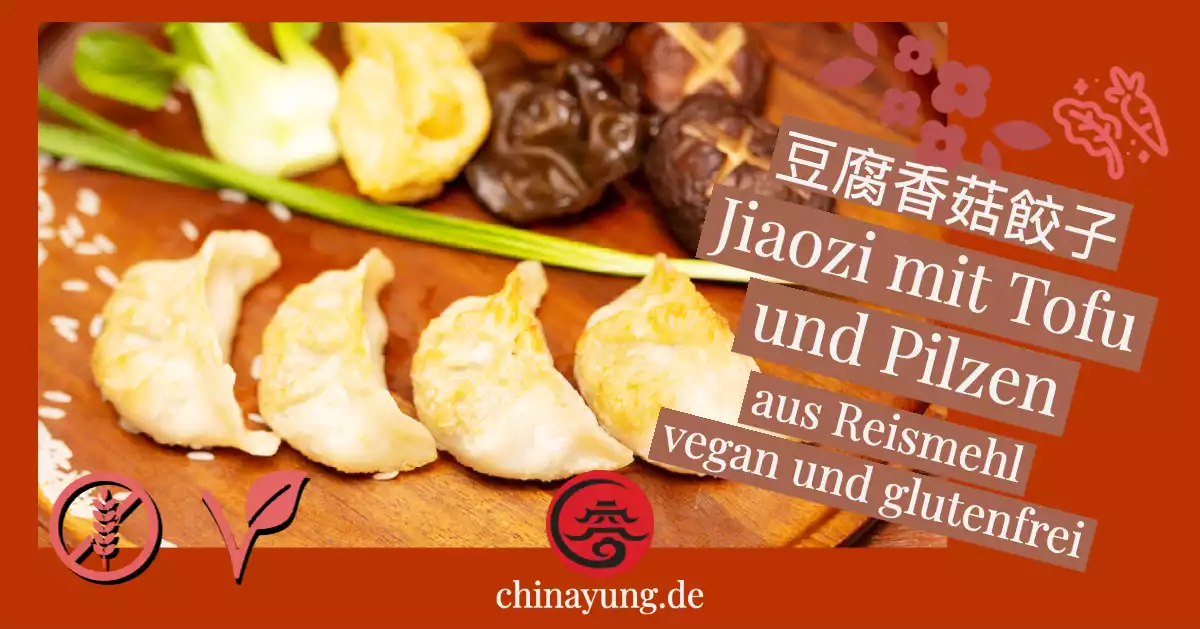 jiaozi with tofu and mushrooms